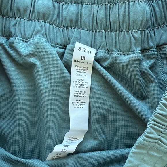 lululemon athletica Sea Green Athletic Shorts - Picture 3 of 4